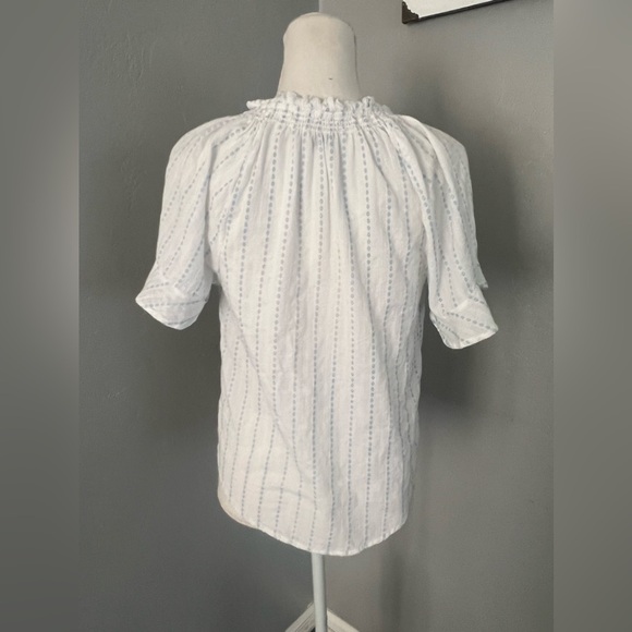 Paige White + Blue Embroidered Tie size S - Picture 5 of 11